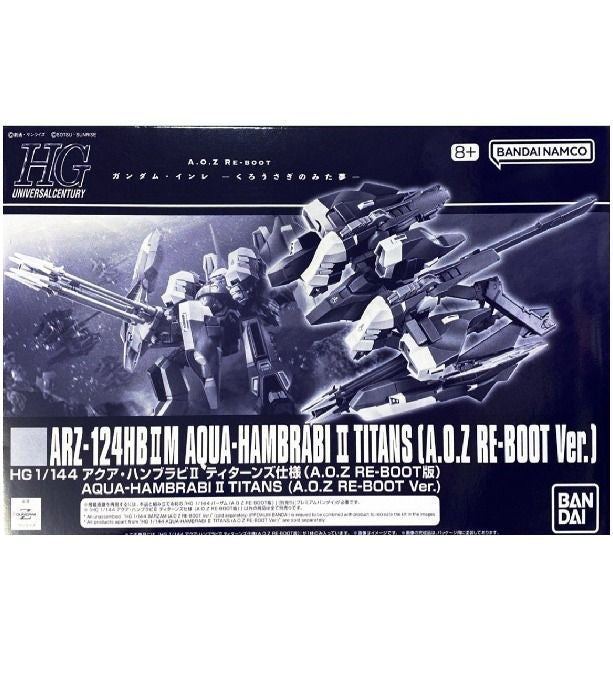 HG 1/144 AQUA-HAMBRABI Ⅱ TITANS (A.O.Z RE-BOOT Ver.)
水中型漢布拉比II 泰坦斯藍色(A.O.Z RE-BOOT Ver.)
