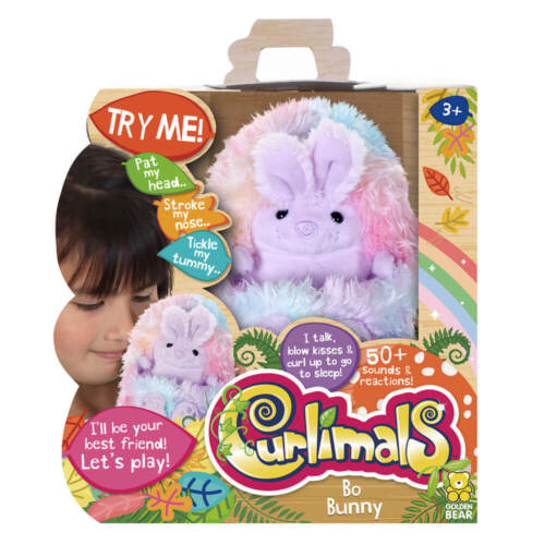 Curlimals Interactive Soft Toy Bo the Bunny interactive figure