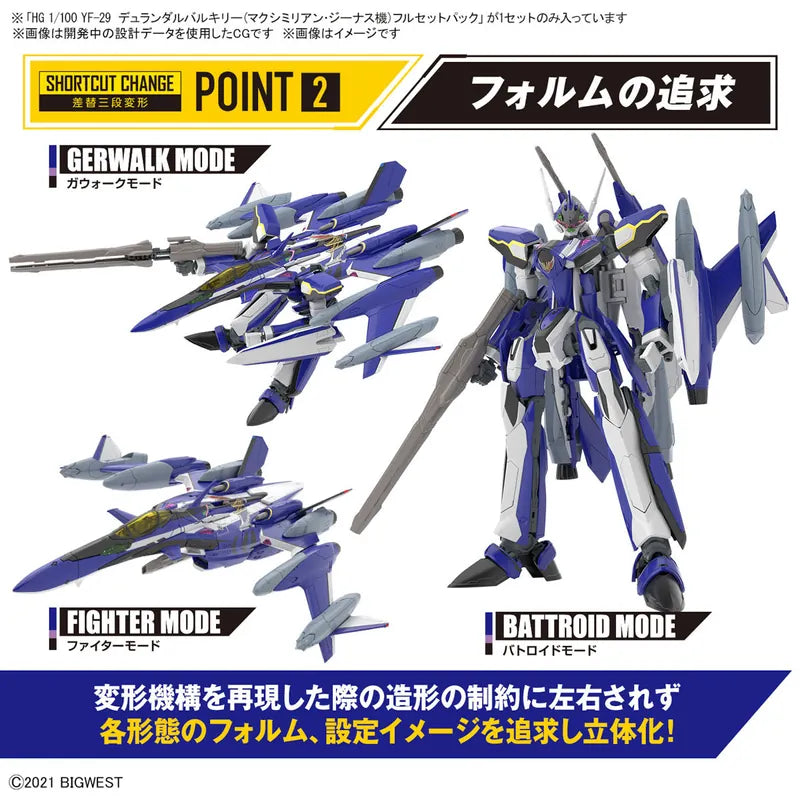 HG 1/100 YF-29 Turandot Valkyrie Maximilian Genus special machine set