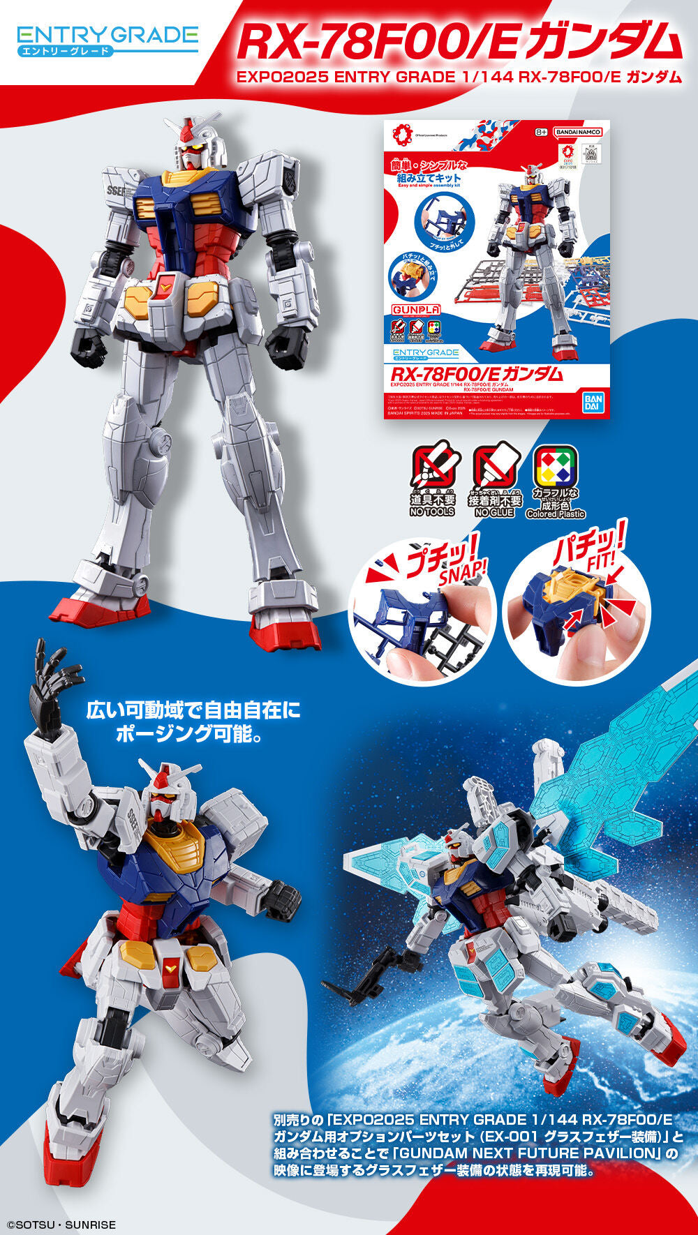 【世博限定豪華套裝】EXPO2025 ENTRY GRADE 1/144 RX-78F00/E ガンダム