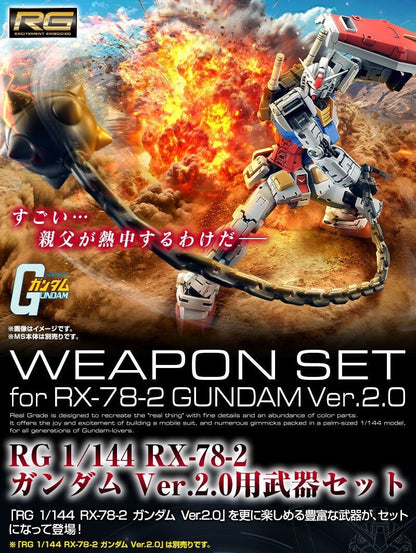 RG 1/144 WEAPON SET for RX-78-2 GUNDAM Ver.2.0 武器包