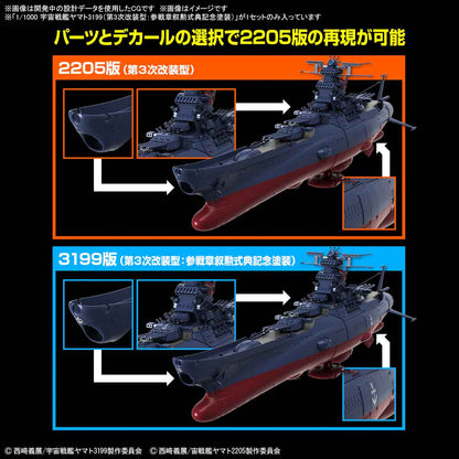 1/1000 宇宙戦艦ヤマト3199（第3次改装型：参戦章叙勲式典記念塗装）(未發售Coming Soon🚚)