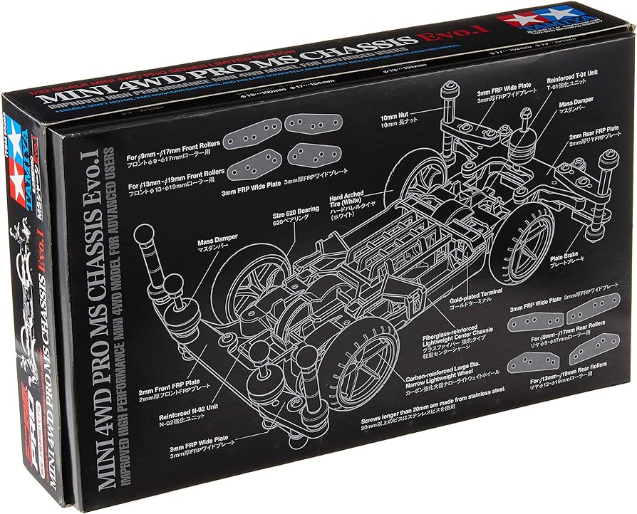 Tamiya 95263 1/32 Mini 4WD Pro MS EVO.1 Chassis Kit (EVO限定上級者向系列)