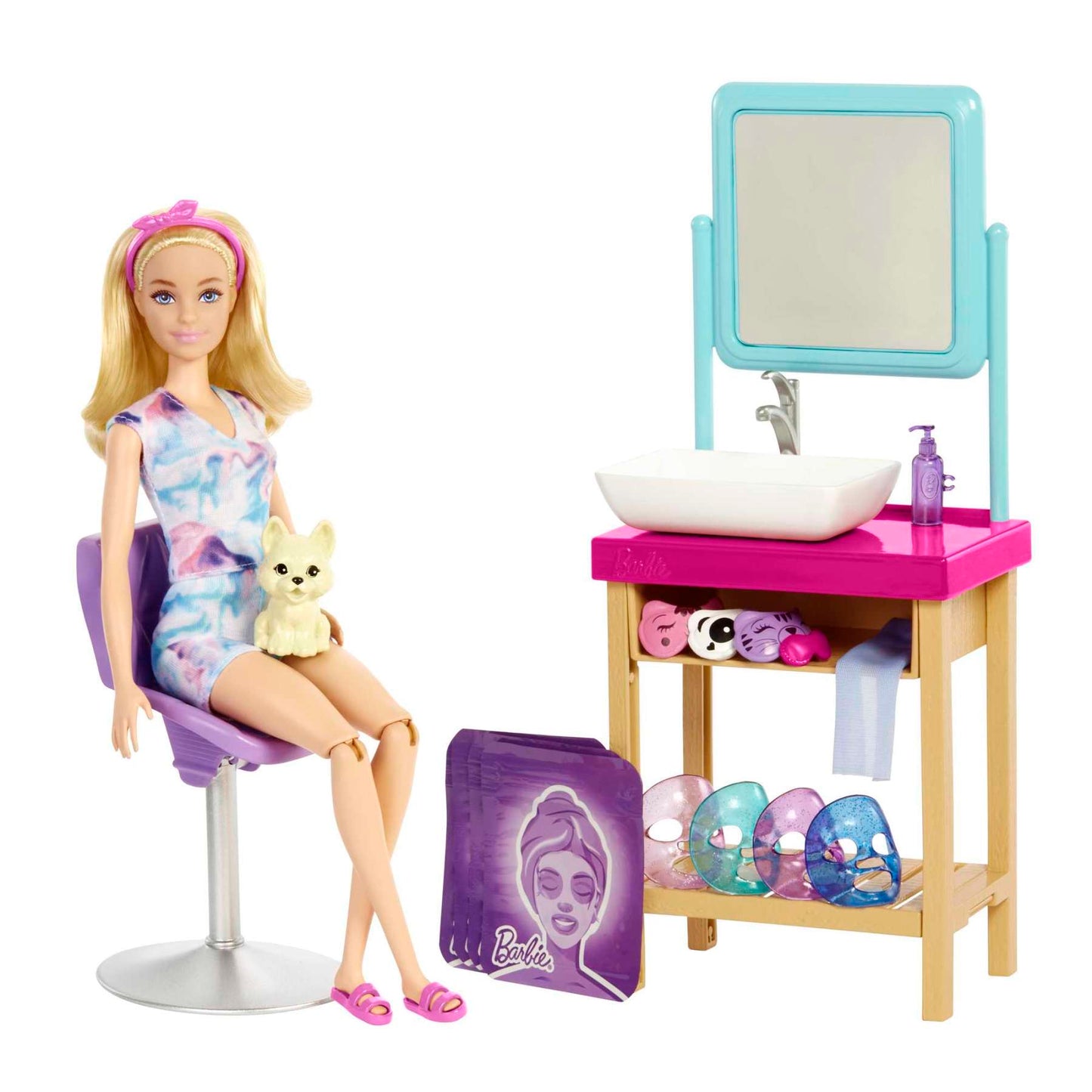 HCM82 Barbie Sparkle Mask Day Spa Playset