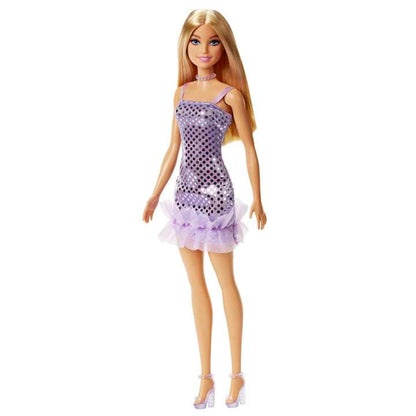 HJR93 Blonde in Lavender Metallic Dress