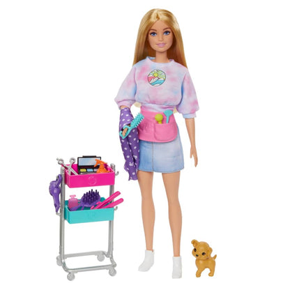 HNK95 Barbie “Malibu” Stylist Doll &amp; 14 Accessories Playset