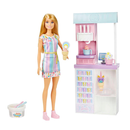 HCN46 Barbie Ice Cream Shop Playset