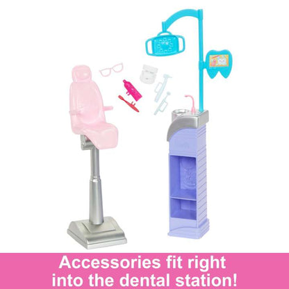 HKT69 Barbie Careers Dentist Doll And Playset With Accessories