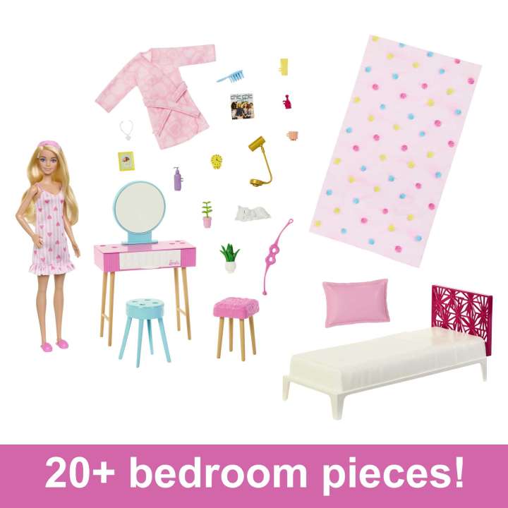 HPT55 Barbie Doll And Bedroom Playset