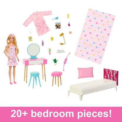 HPT55 Barbie Doll And Bedroom Playset