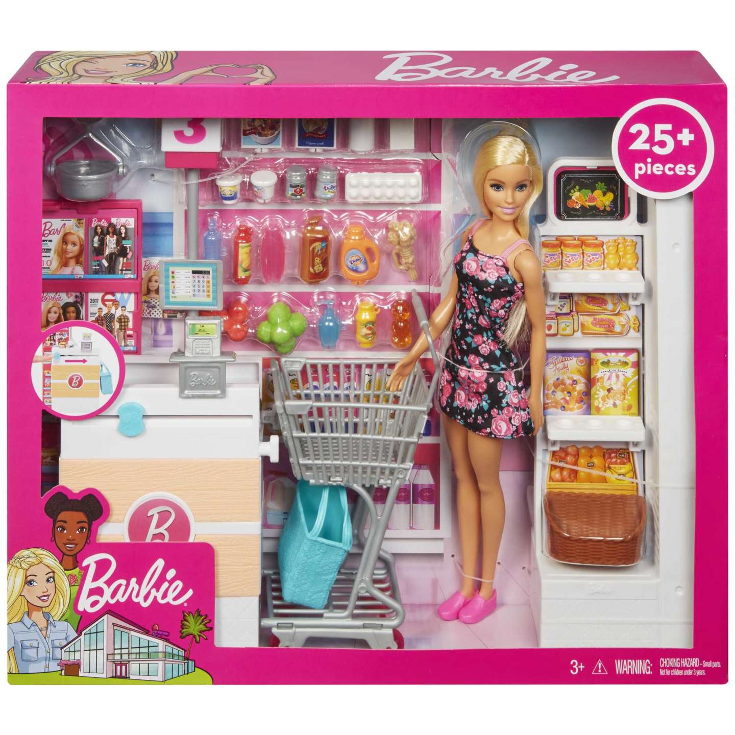 FRP01 Barbie Doll and Supermarket Playset