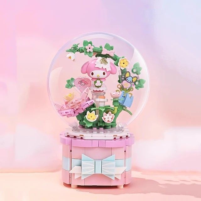 My Melody sweet veil shaped music box building blocks