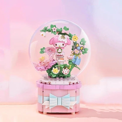 My Melody sweet veil shaped music box building blocks