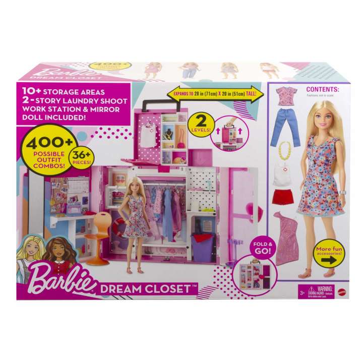 HGX57 Barbie Dream Closet Doll And Playset