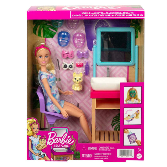 HCM82 Barbie Sparkle Mask Day Spa Playset