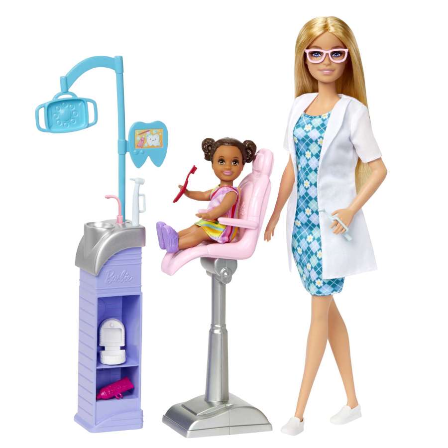 HKT69 Barbie Careers Dentist Doll And Playset With Accessories