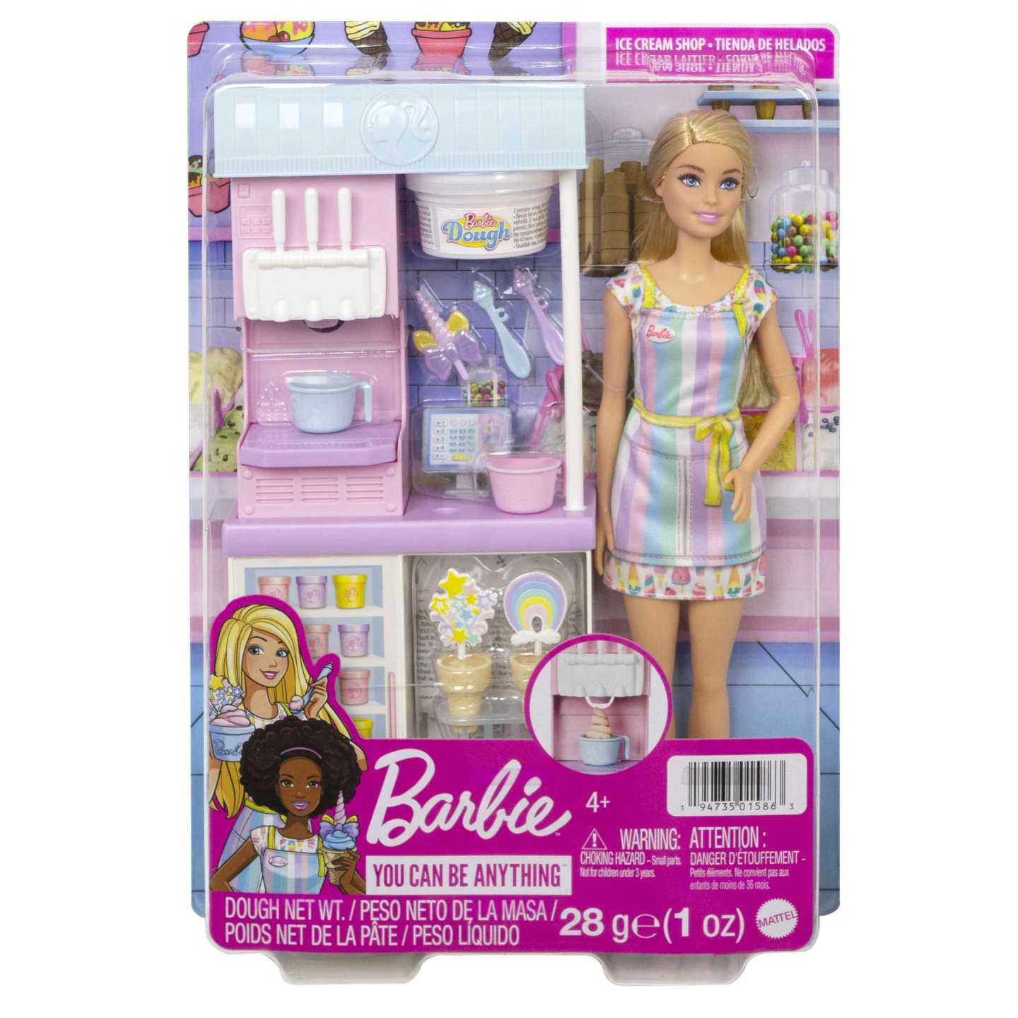 HCN46 Barbie Ice Cream Shop Playset