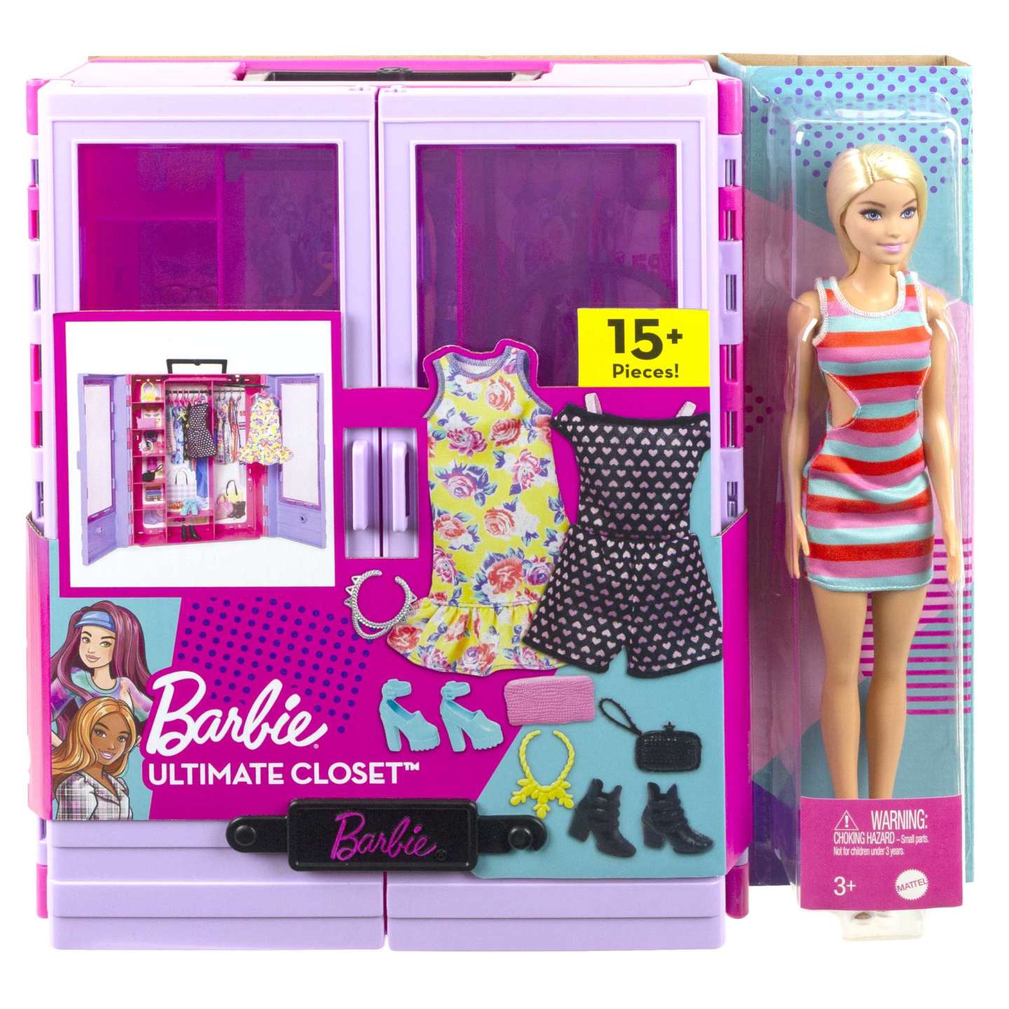 HJL66 Barbie Fashionistas Ultimate Closet Doll and Accessory