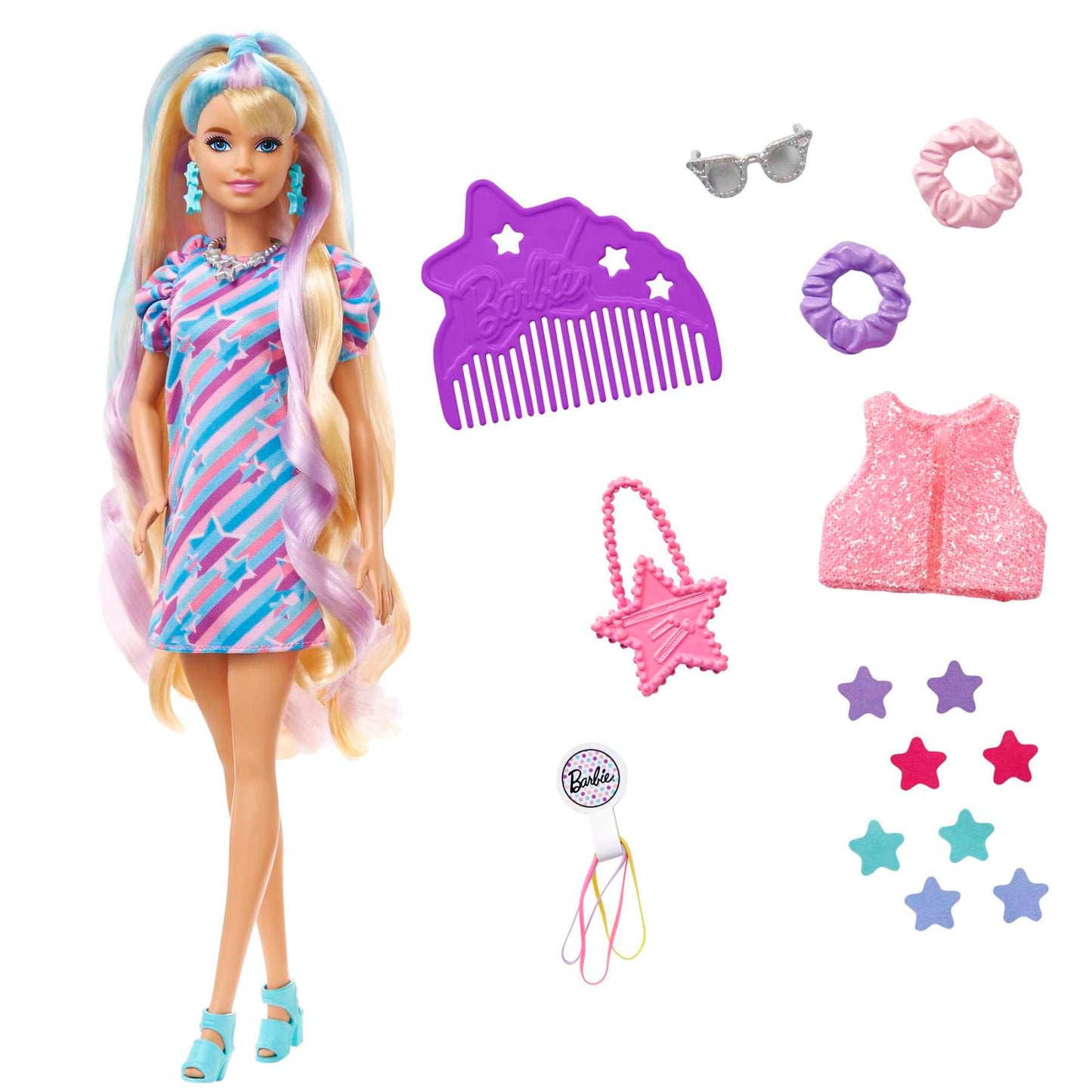 HCM88 Barbie Totally Hair Star-Themed Doll