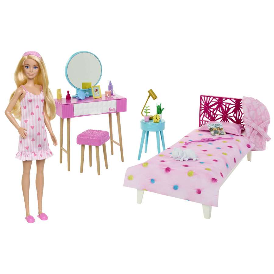 HPT55 Barbie Doll And Bedroom Playset