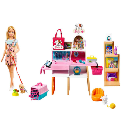 GRG90 Barbie Doll and Pet Boutique Playset