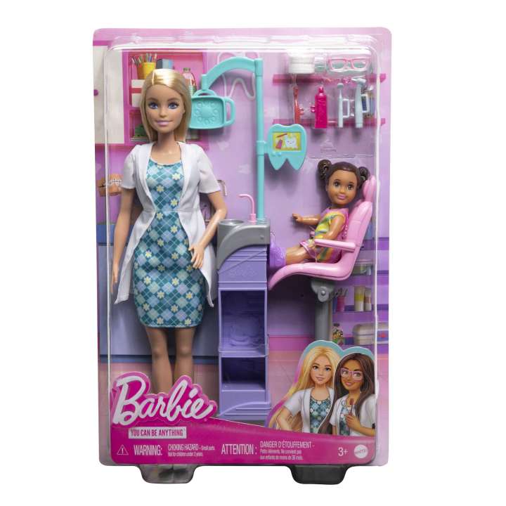 HKT69 Barbie Careers Dentist Doll And Playset With Accessories