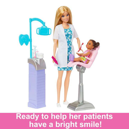 HKT69 Barbie Careers Dentist Doll And Playset With Accessories